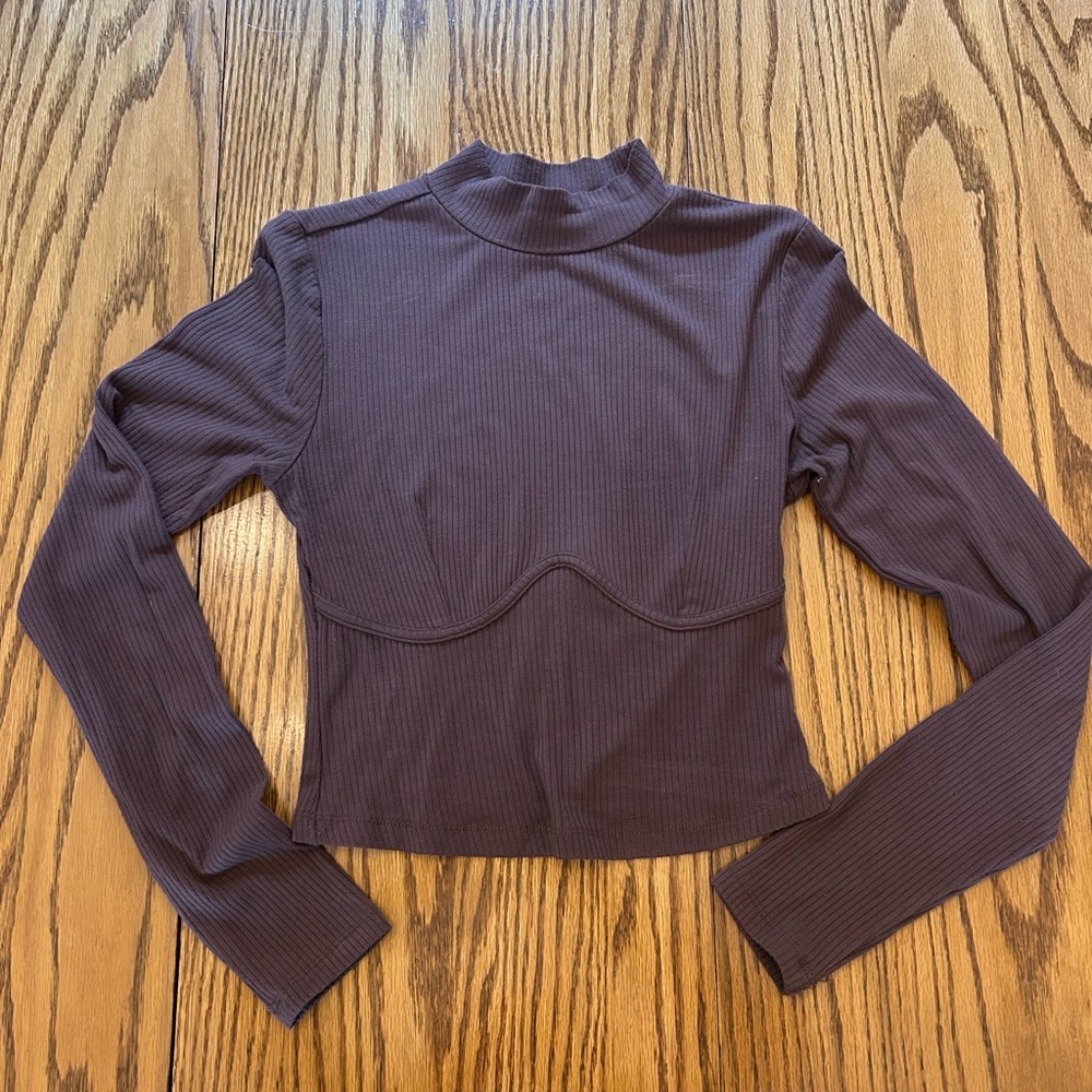 Dynamite Brown Long Sleeve Tee